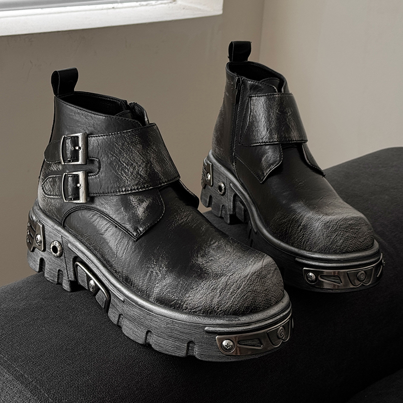 Street Fashion Essentials - Botas de Motociclista de Alta Gama