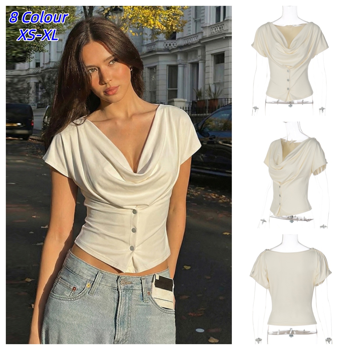 Street Fashion Shanghai - Camisetas de Verano Y2K para Mujer,