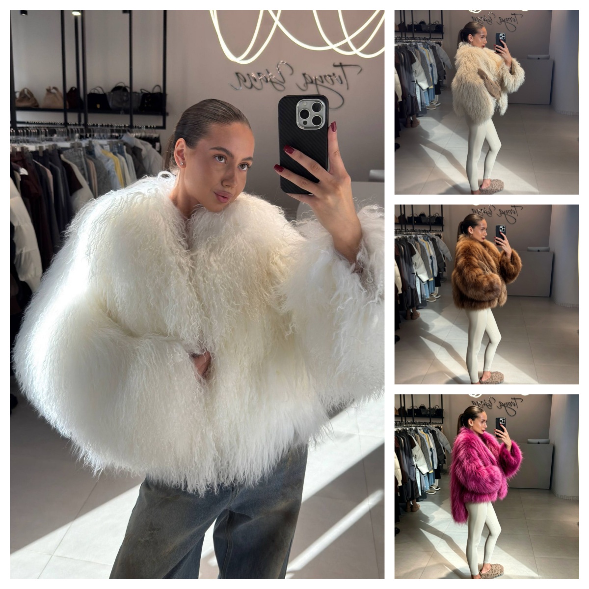 Street Fashion Shanghai - Abrigo de Piel Sintética para Mujer,
