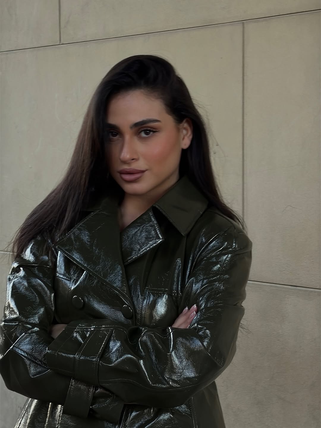 Street Fashion Jacket - Falda de Cuero Marrón Oscuro, Chaqueta