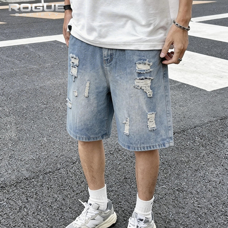 Street Fashion Essentials - Pantalones Cortos de Mezclilla de Lujo