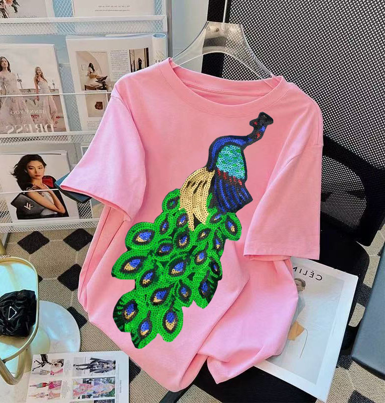 Street Fashion Shanghai - Camiseta Coreana de moda rosa con