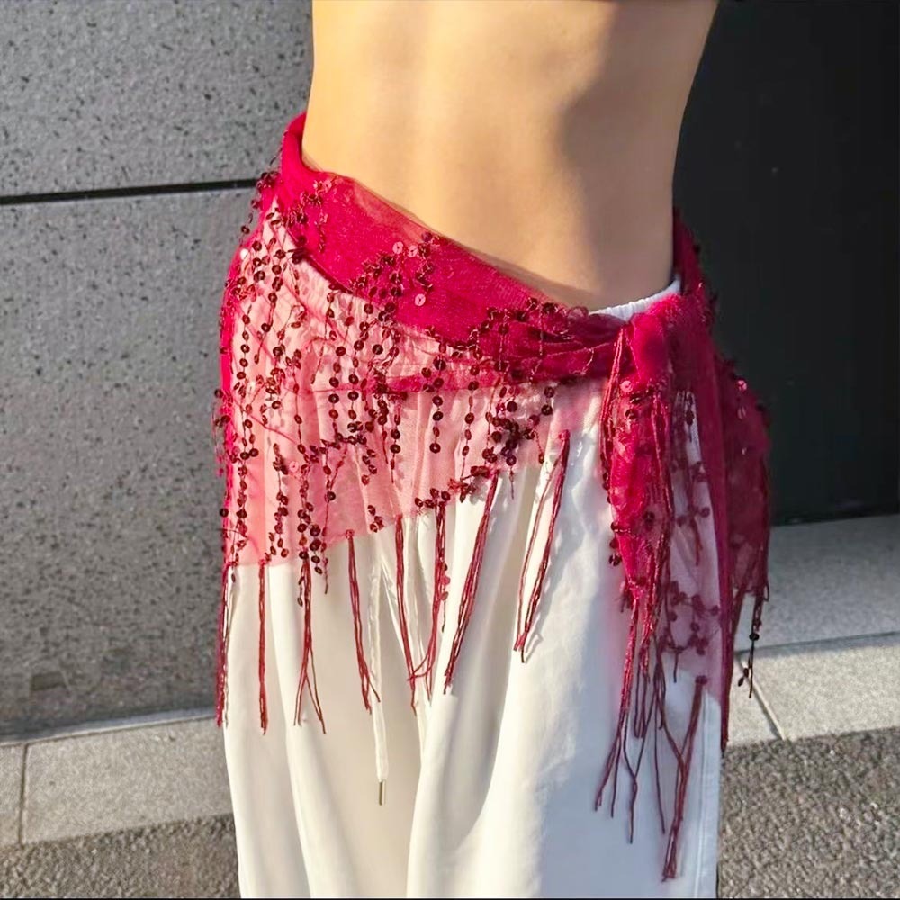 Street Fashion India - Cinturón de lentejuelas de moda para