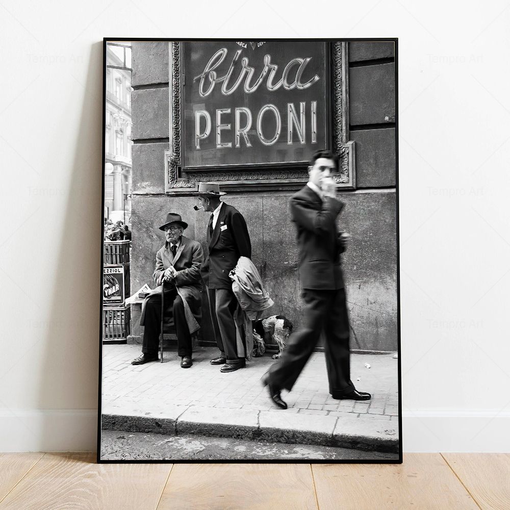 Street Fashion Paris - Impresión de fotografía Vintage en blanco