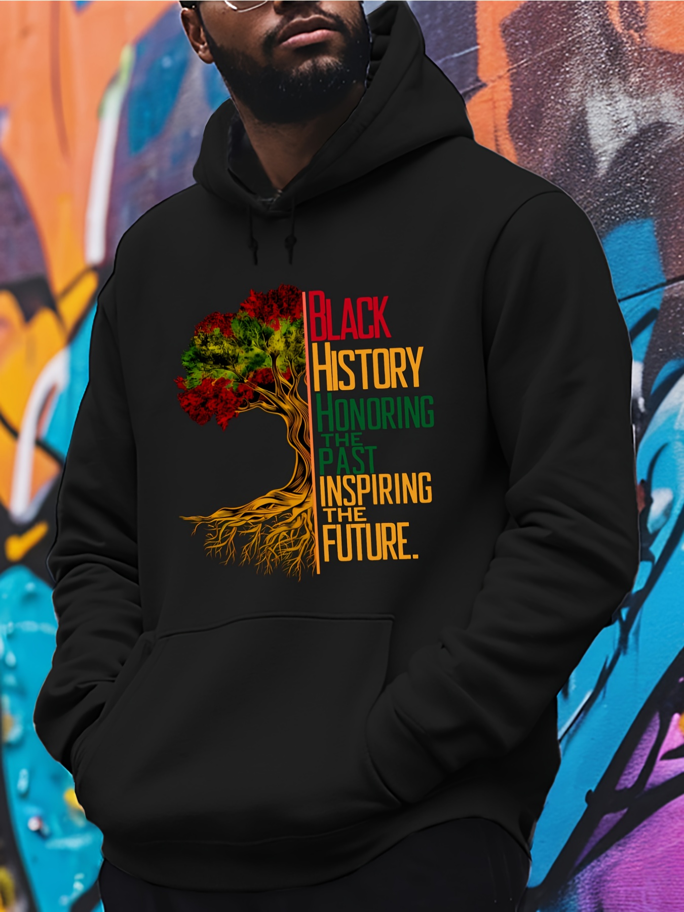 Street Fashion History - Sudadera con Capucha para Hombre, Estampado