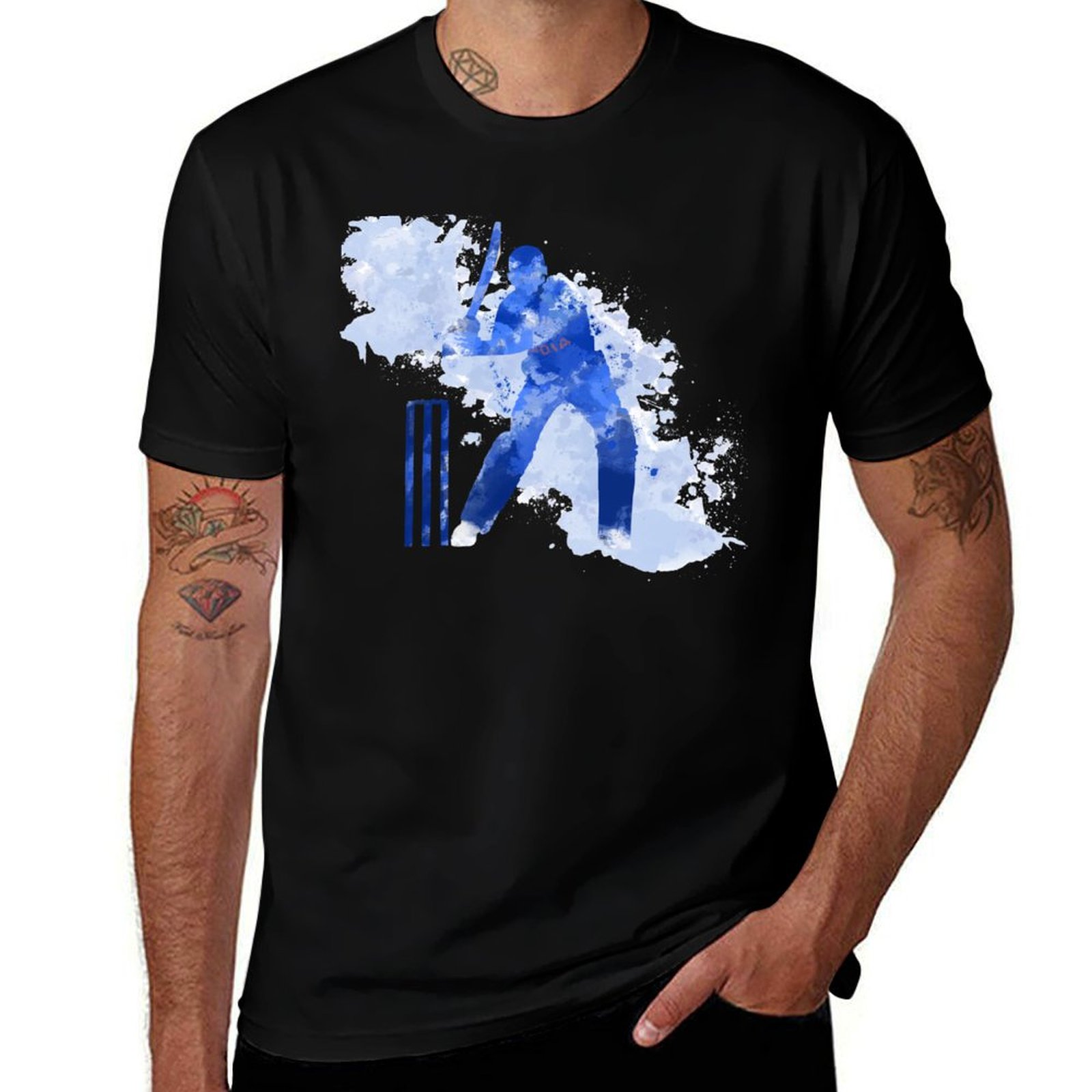 Street Fashion India - INDIA CRICKET - Camiseta con estampado