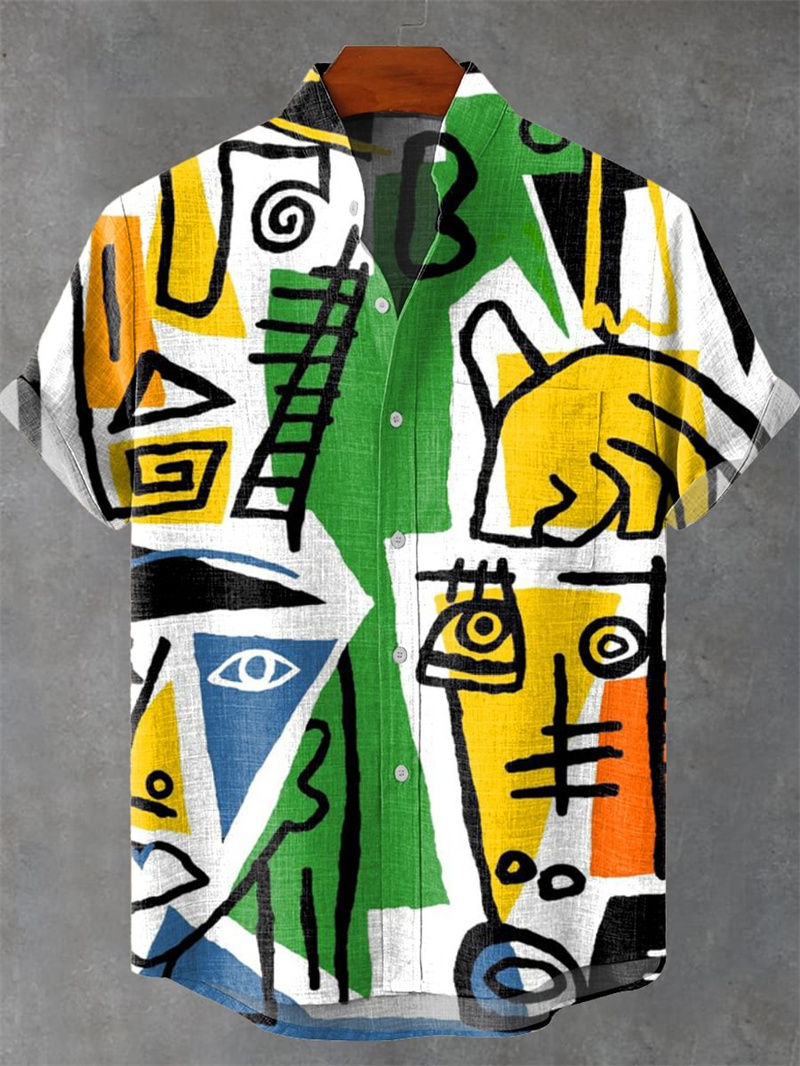 Street Fashion Shanghai - Camisa de manga corta para hombre,