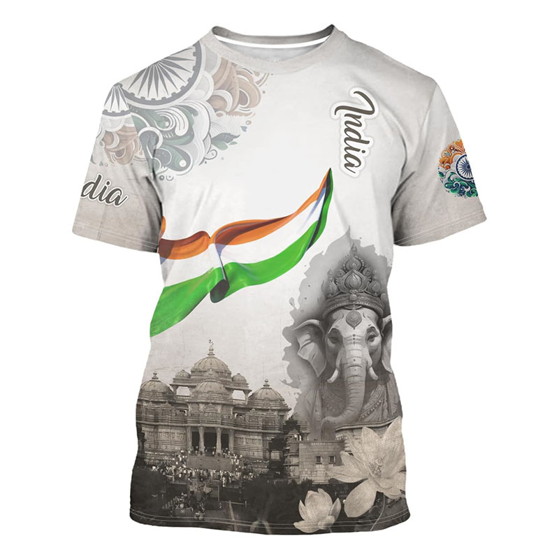India Flag Print T-shirt Men's - Street Fashion India reseña y precio