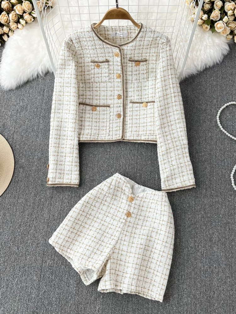 Conjunto de dos piezas a cuadr - Street Fashion Jacket reseña y precio