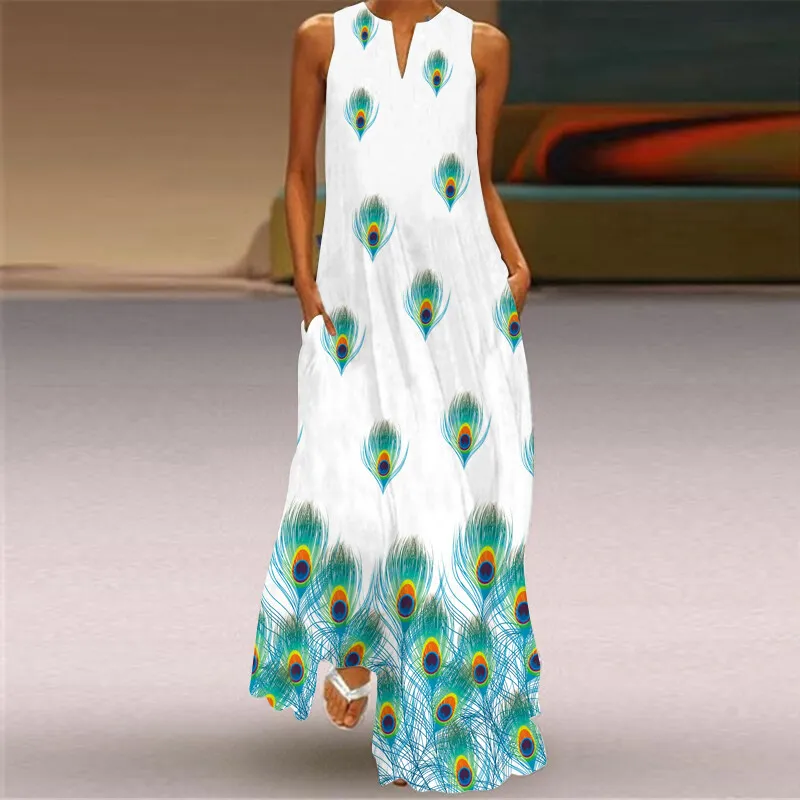 Vestido largo sin mangas con e - Street Fashion Urban reseña y precio