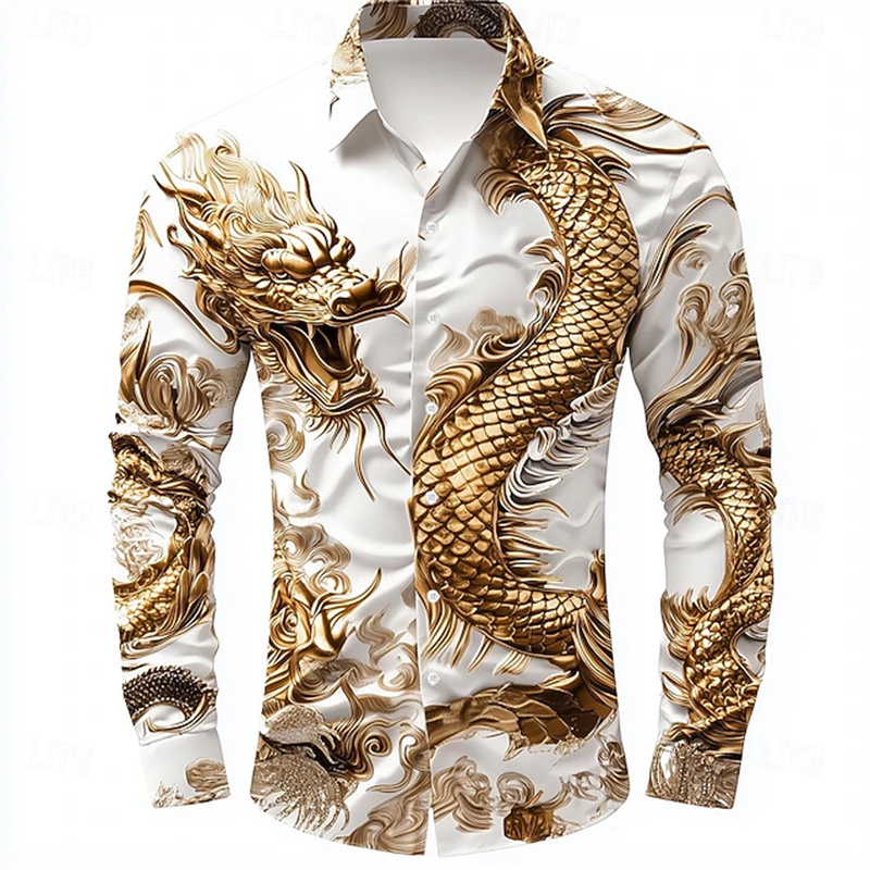 Camisa de Hombre de Manga Larg - Street Fashion Shanghai reseña y precio