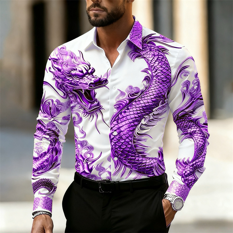 Camisa de Hombre de Manga Larg - Street Fashion Shanghai reseña y precio