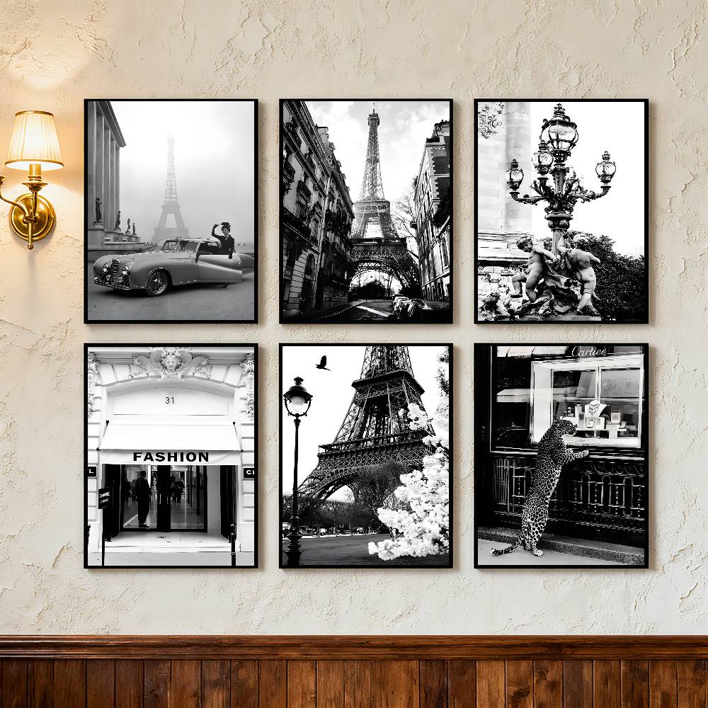 Póster de la Torre Eiffel en b - Street Fashion Paris reseña y precio