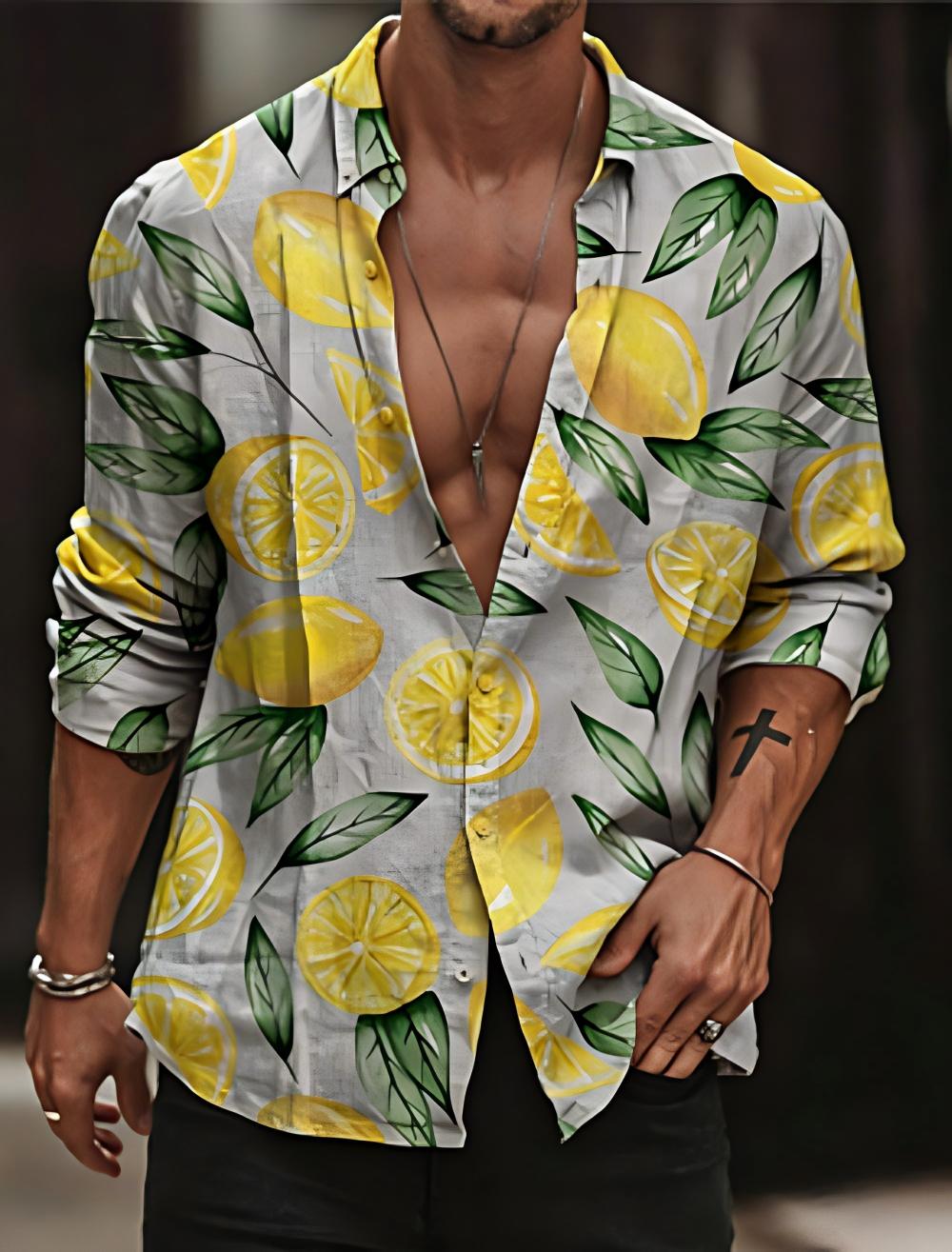 Camisa de Limón para Hombre, C - Street Fashion Shanghai reseña y precio