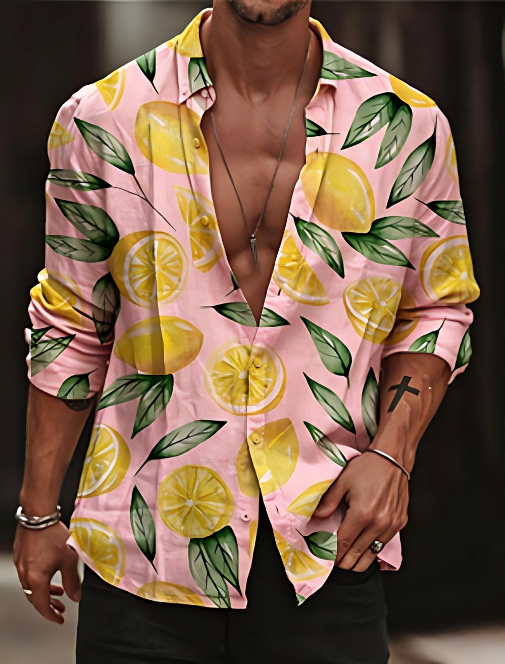 Camisa de Limón para Hombre, C - Street Fashion Shanghai reseña y precio