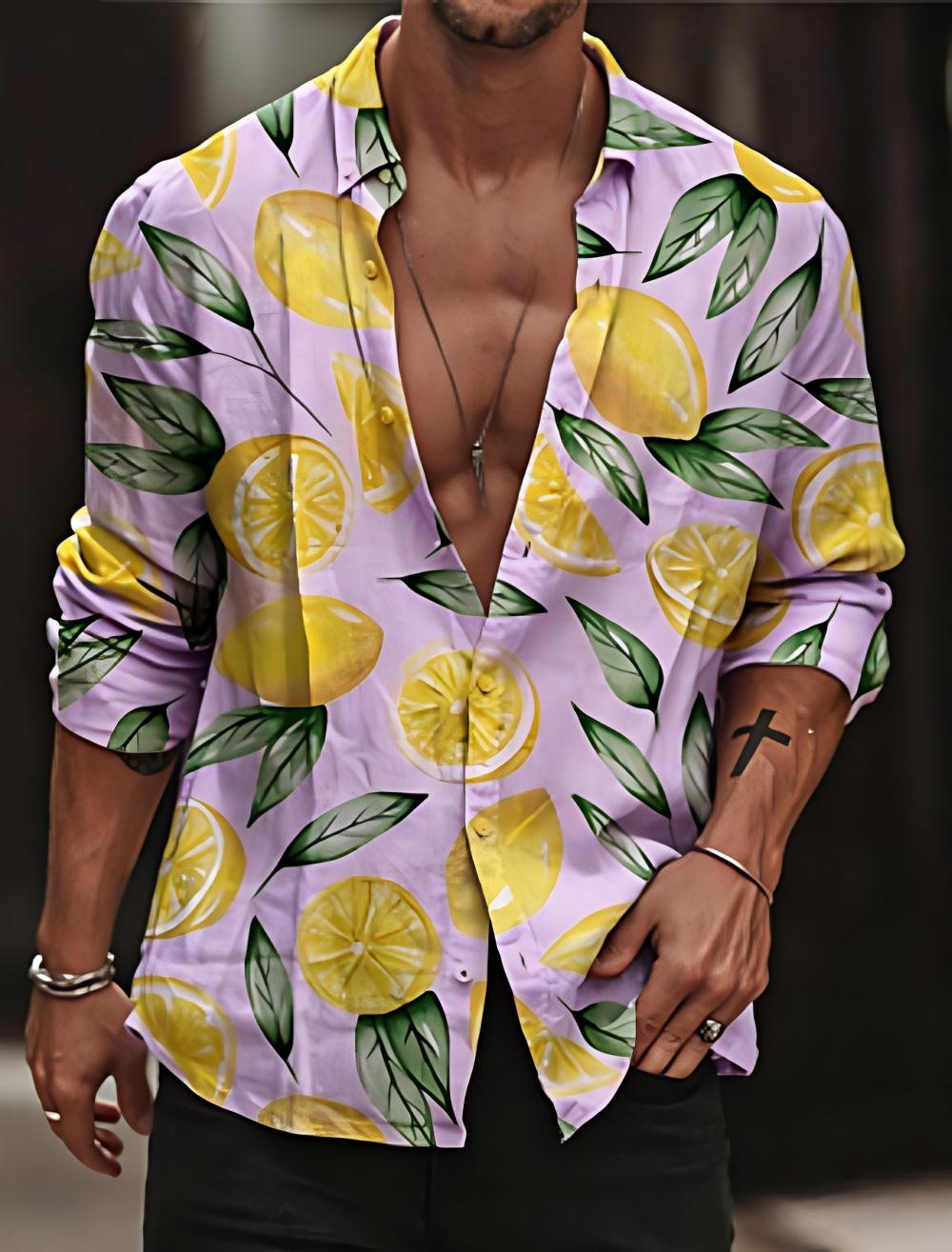 Camisa de Limón para Hombre, C - Street Fashion Shanghai reseña y precio