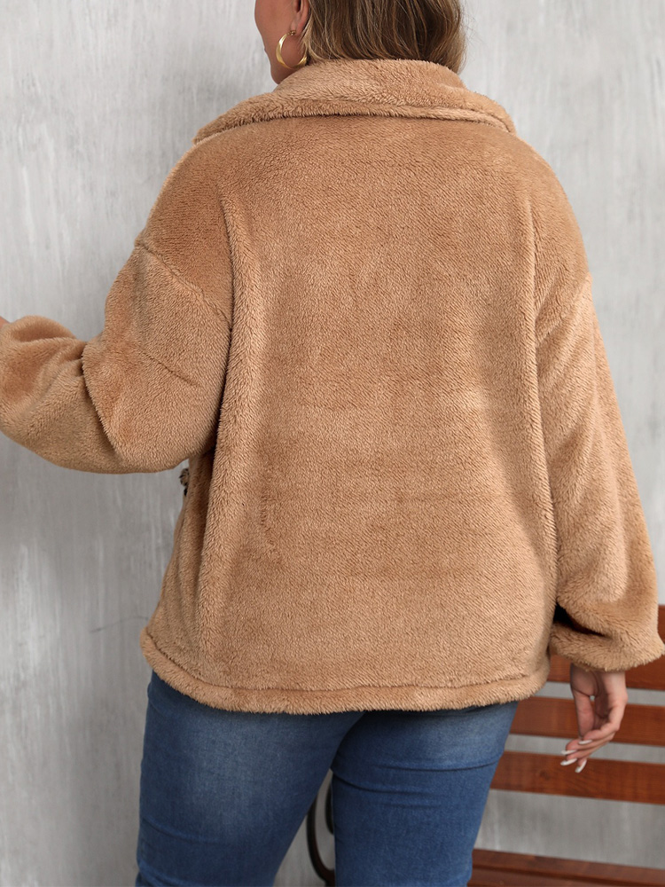 GIBSIE-abrigo de peluche de ma - Street Fashion Jacket reseña y precio