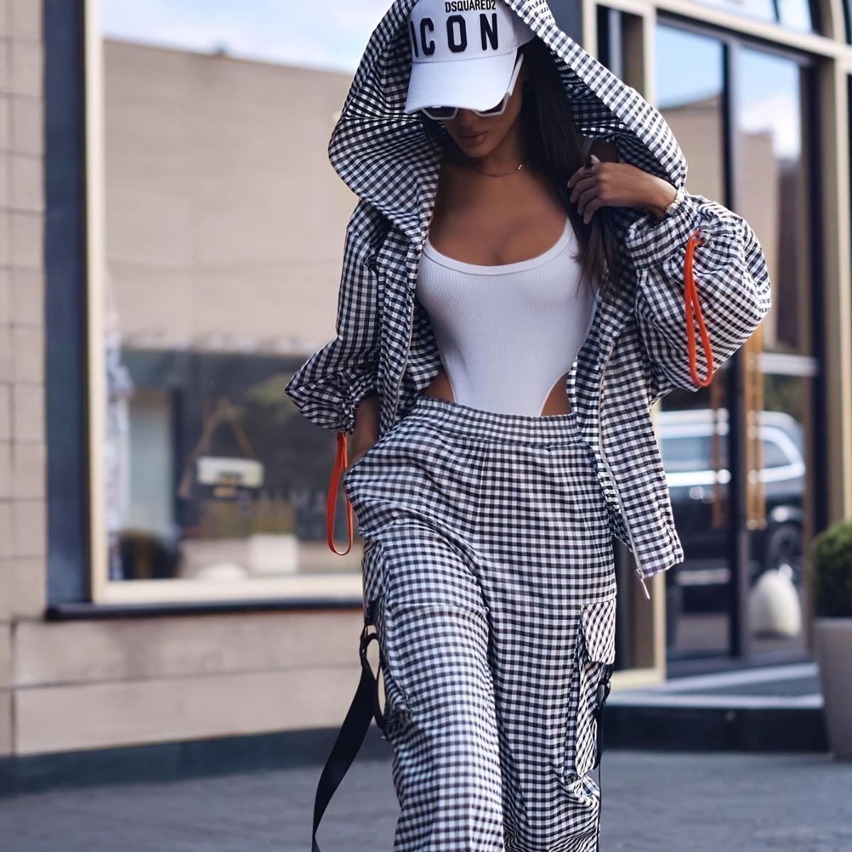 Conjunto informal con estampad - Street Fashion Jacket reseña y precio